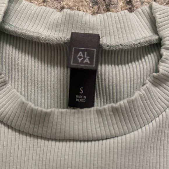 Alya Light Green Ribbed Top - Picture 2 of 2